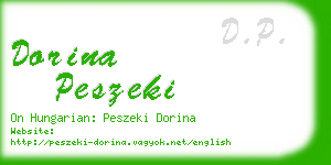 dorina peszeki business card